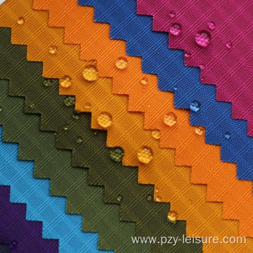 PU Coated three line checked nylon plaid fabric